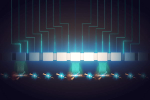 An illustration of how it may look to control qubits in a quantum computer.