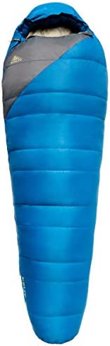 blue and grey sleeping bag