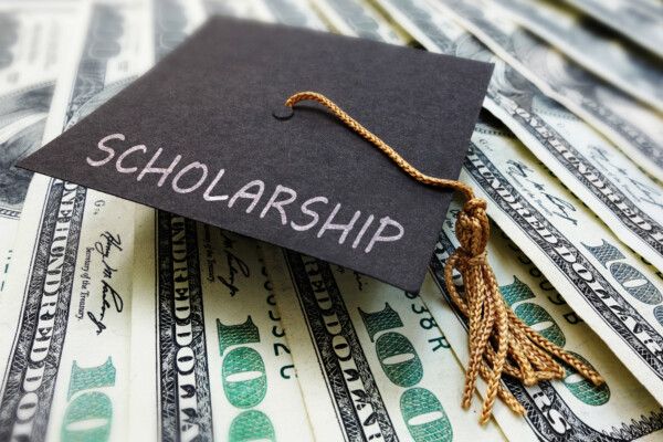 College scholarship stock photo