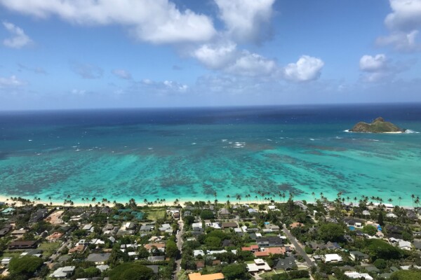 Kailua, Hawaii aerial view