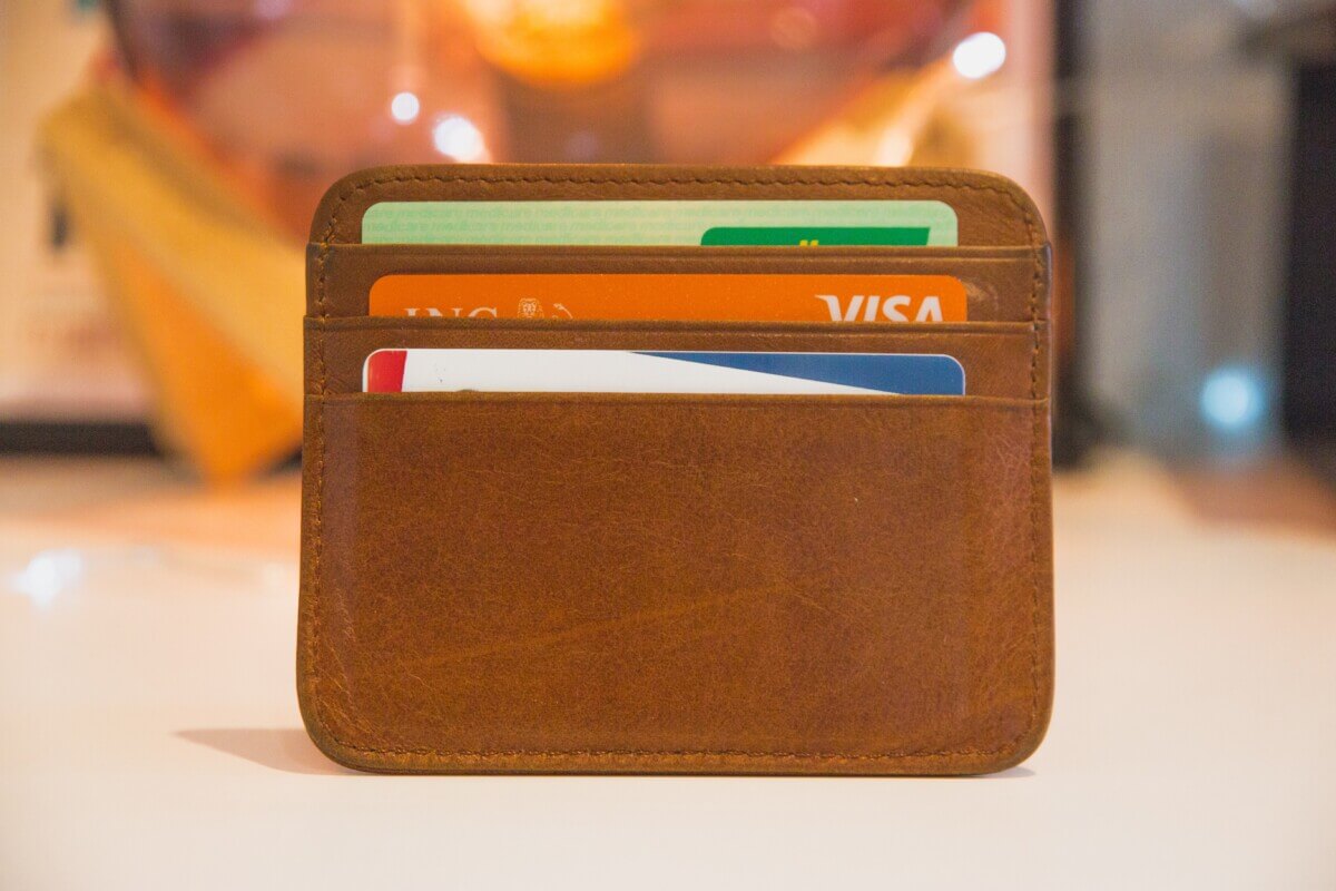 Man’s wallet with credit cards