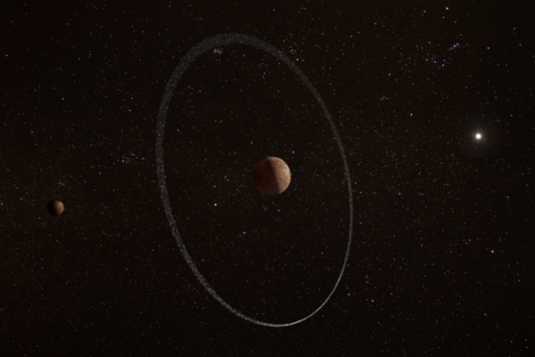Artist's image of a distant planet with rings