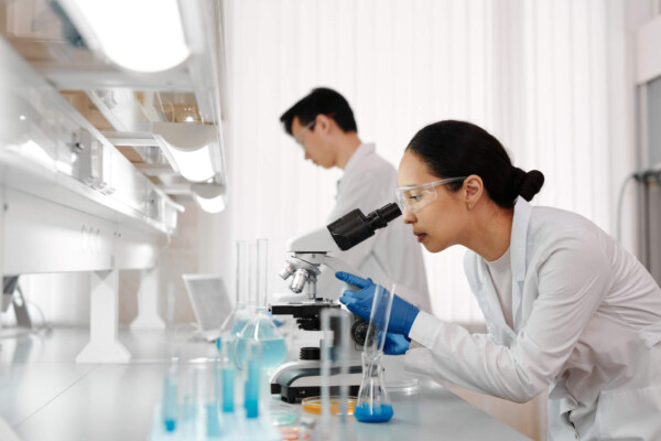 Scientists working in a lab
