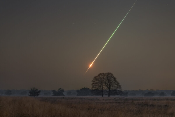 Asteroid sar2667 streaking through the sky of Europe.