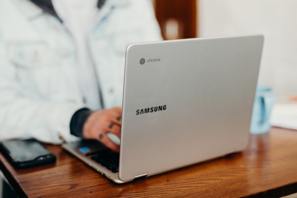 person working on Google Chromebook, best Google Chromebook