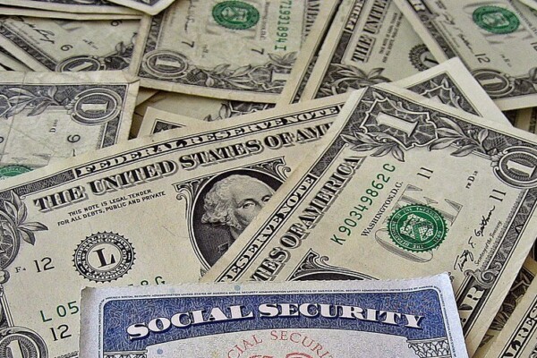Social Security Card and money