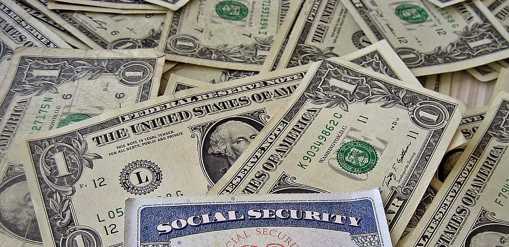 Social Security Card and money