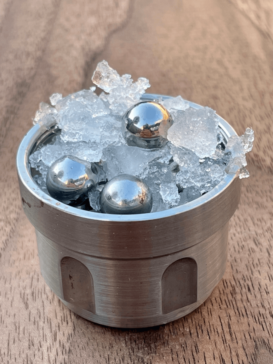 A cup of ice