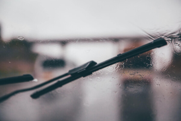 windshield wiper on vehicle