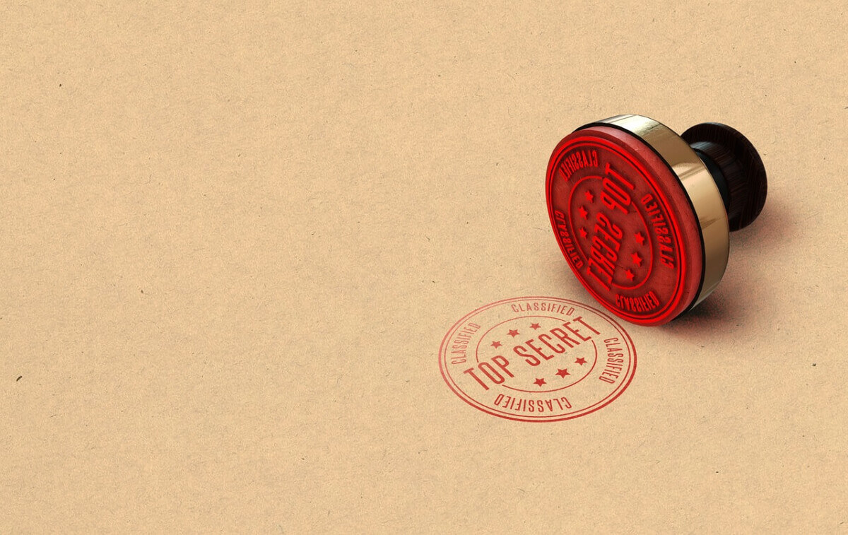 Top secret classified stamp