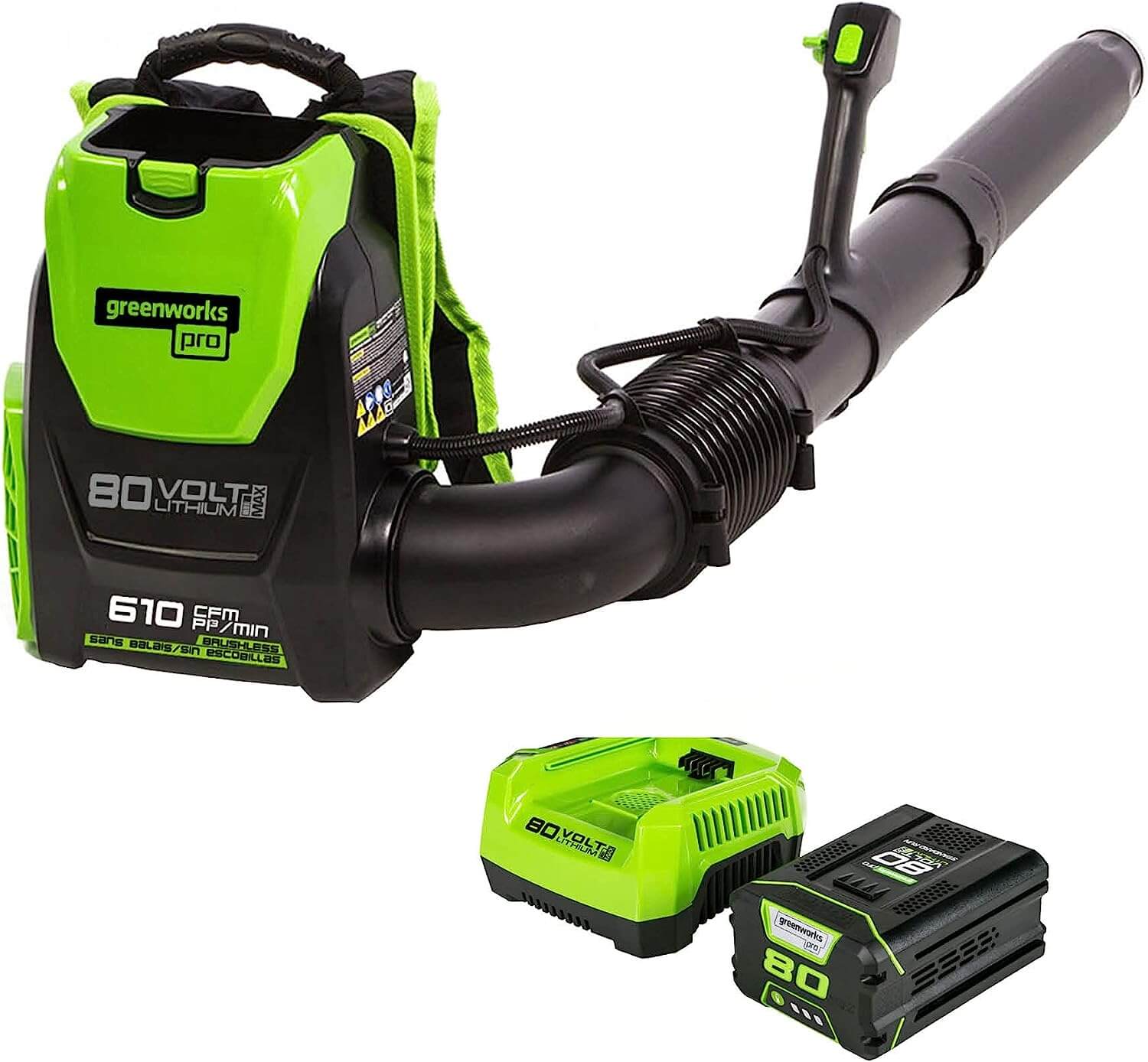 Greenworks Pro 80V Cordless Backpack Leaf Blower