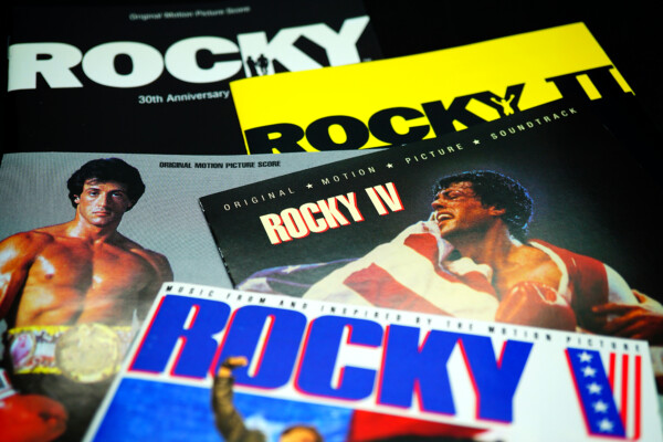 CD covers of the American sports boxing movie series Rocky.
