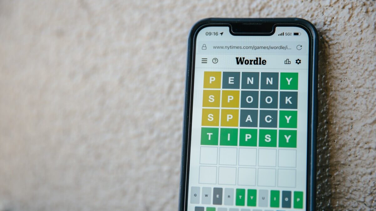 Wordle on a smartphone