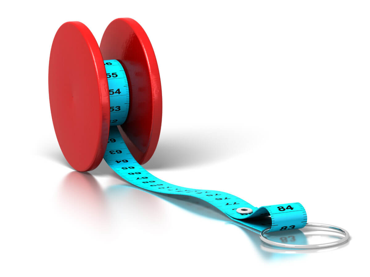 Yo-yo dieting concept