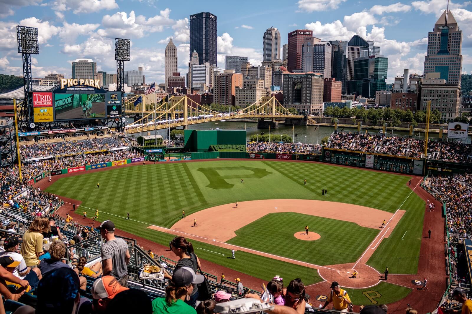 Views from the stands in PNC Park in Pittsburgh