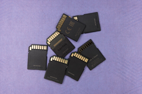 A pile of SD cards