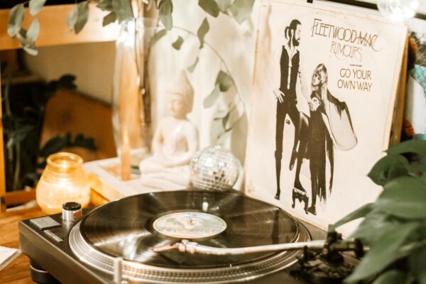 Fleetwood Mac Album playing on a record player