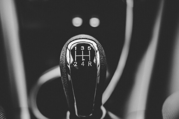 Stick shift in a car