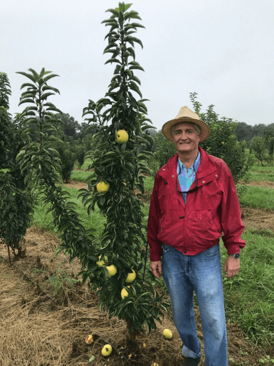 Chris Walsh with Tap1 apples
