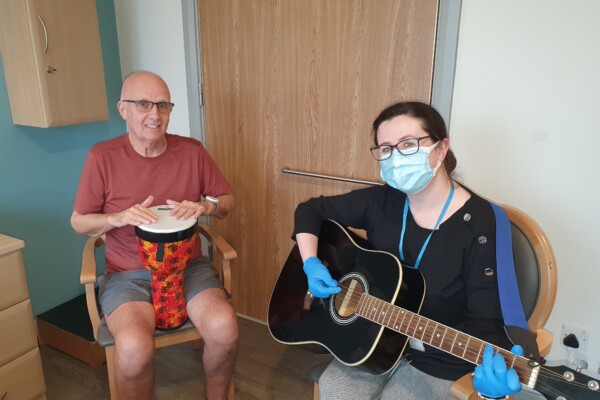 Ian Palmer with his therapist Clare