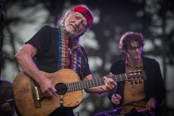Willie Nelson and son Micah performing at the 2013 Outside Lands music festival Sutro Stage
