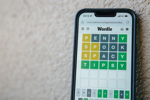 Wordle game on a mobile phone