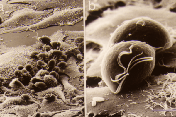 image of numerous Trichomonas vaginalis organisms
