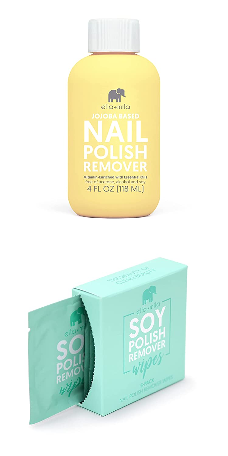 ella+mila Soy Nail Polish Remover and wipes