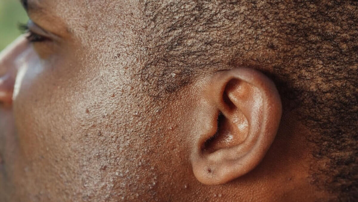 Man’s Ear in Close Up
