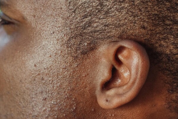 Man's Ear in Close Up