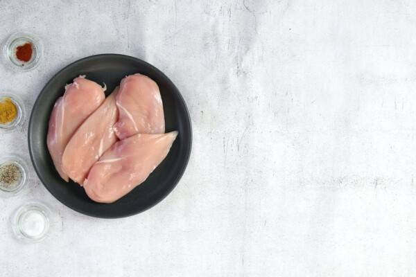 Chicken breasts and seasoning