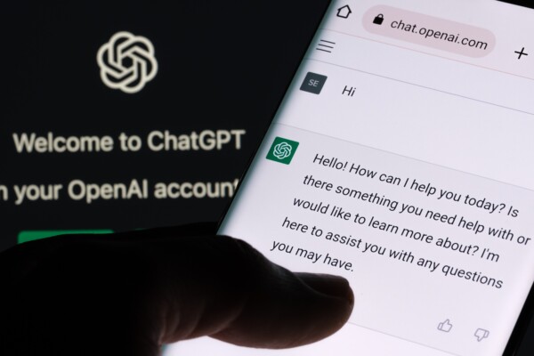 Person using ChatGPT on their smartphone