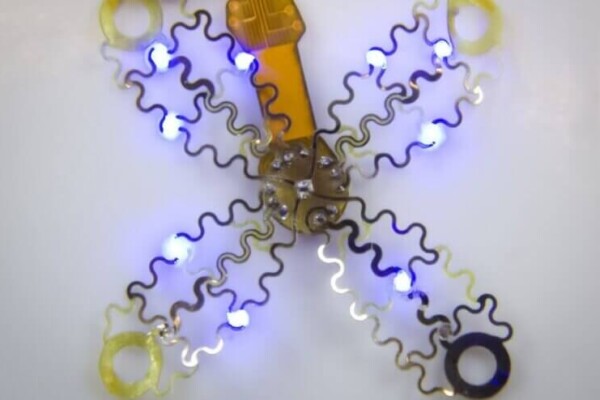 The device uses light and a technique called optogenetics, which modifies cells that are sensitive to light, then uses light to affect the behavior of those cells.