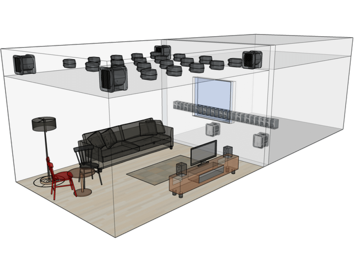 Room noise model used to test the impact of sound on concentration.