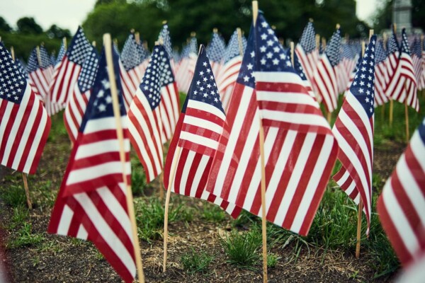 American flags