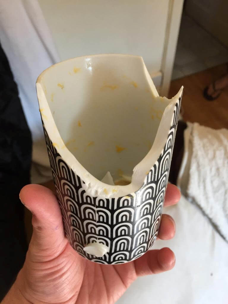 broken mug from tiktok video