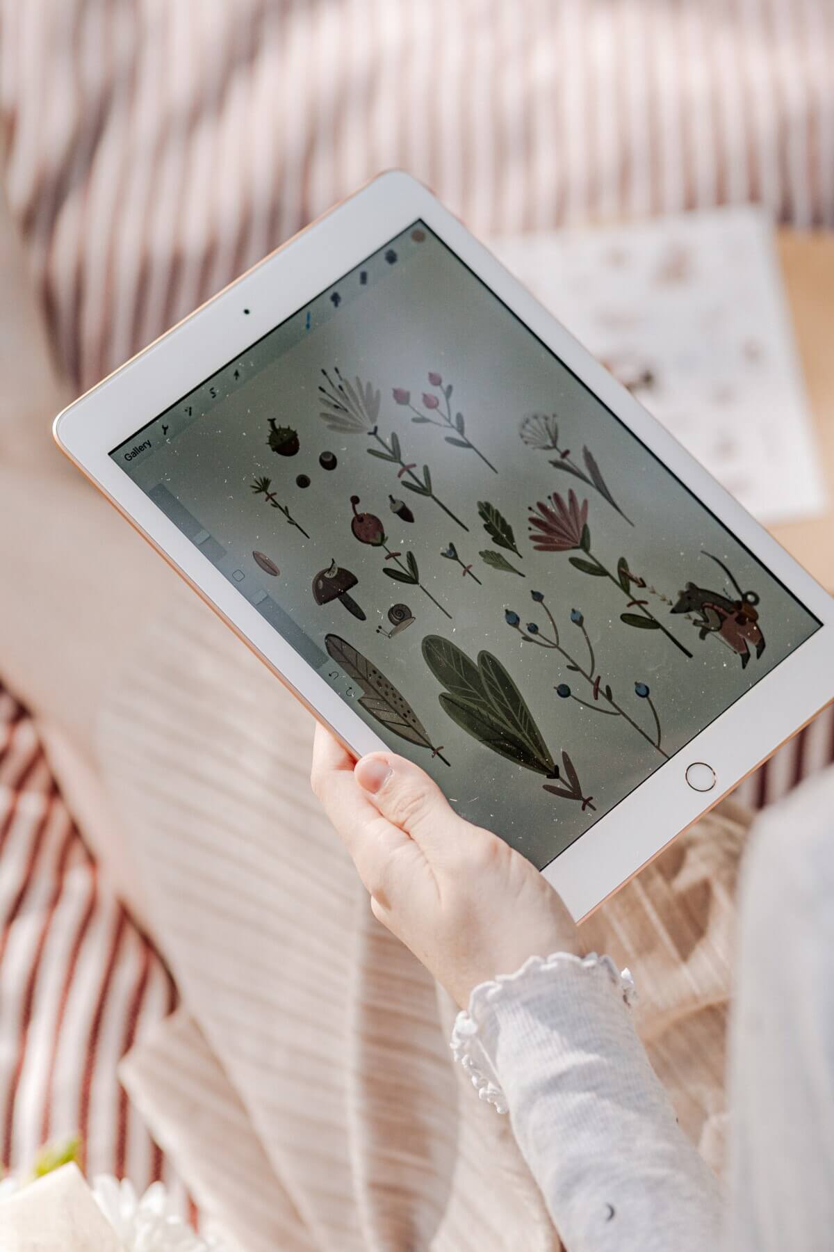 artwork on tablet