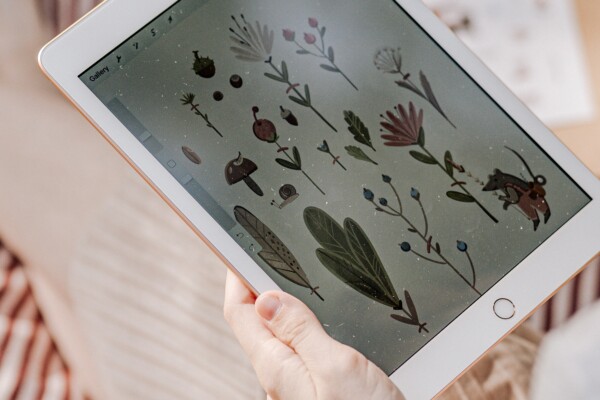 Artwork on a tablet