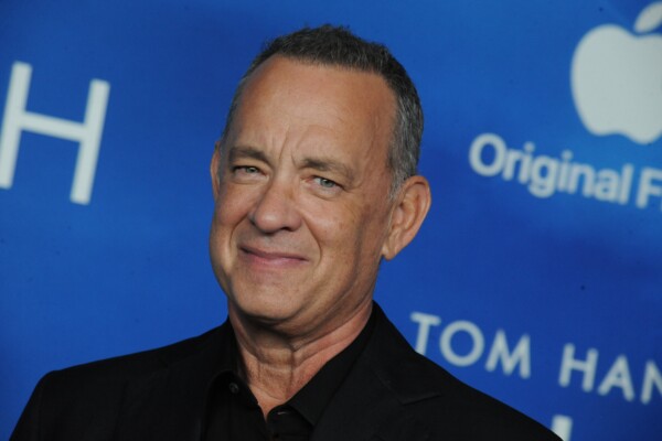 Tom Hanks at the 2021 premiere of "Finch" in West Hollywood