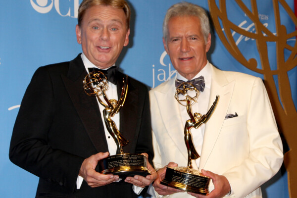 Pat Sajak and Alex Trebek at the 2010 Emmy Awards