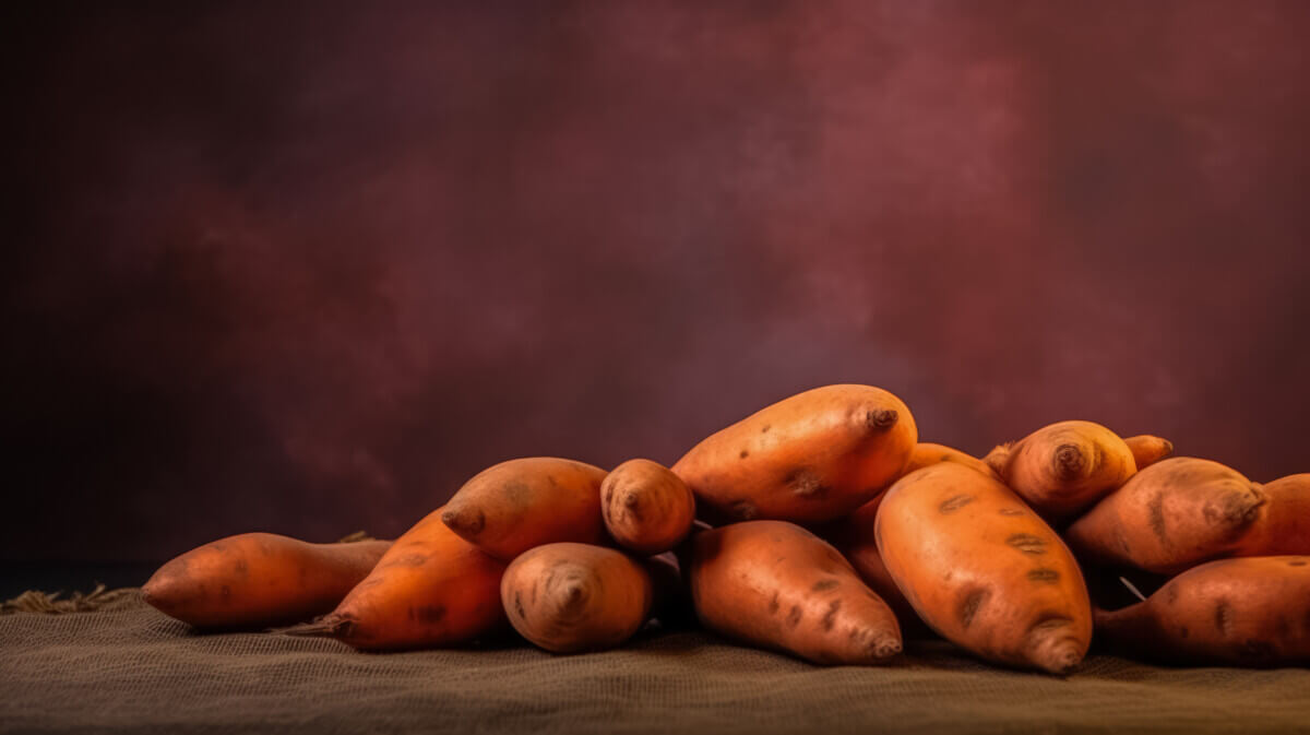 Ripe sweet potatoes