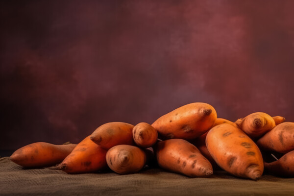 Ripe sweet potatoes