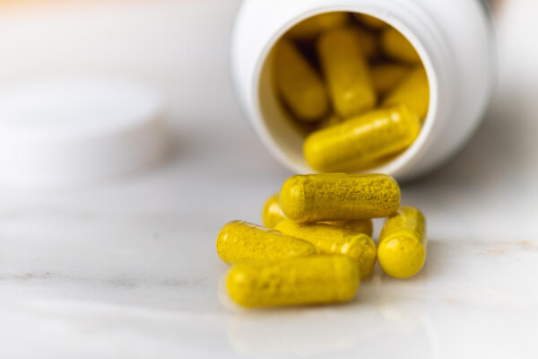 Close up of Berberine Capsules