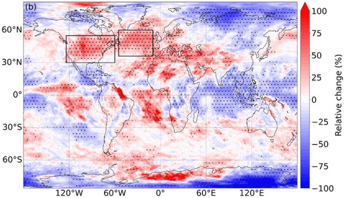 Global air turbulence chart