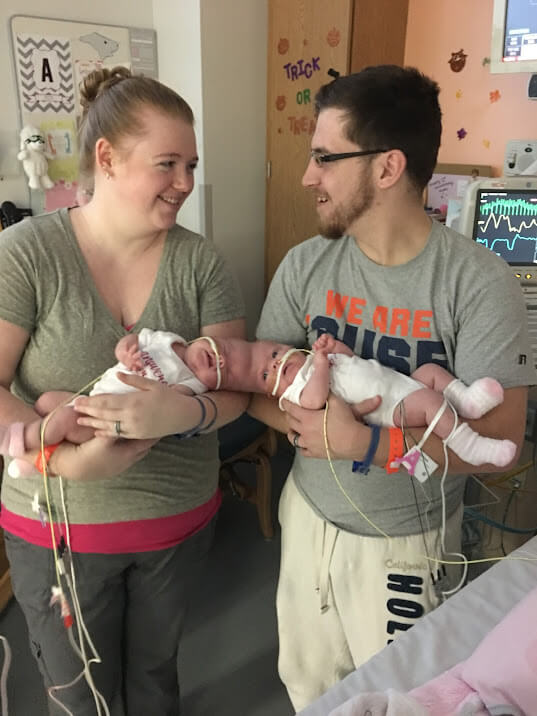 Ryley and Heather with their two daughters, Abby and Erin.