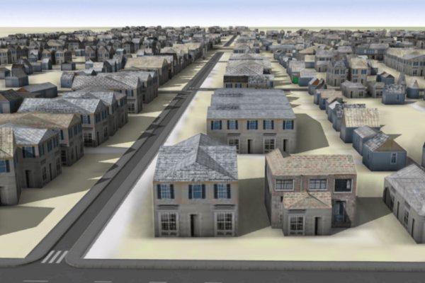3D model of the Driving Park neighborhood in Columbus in 1961