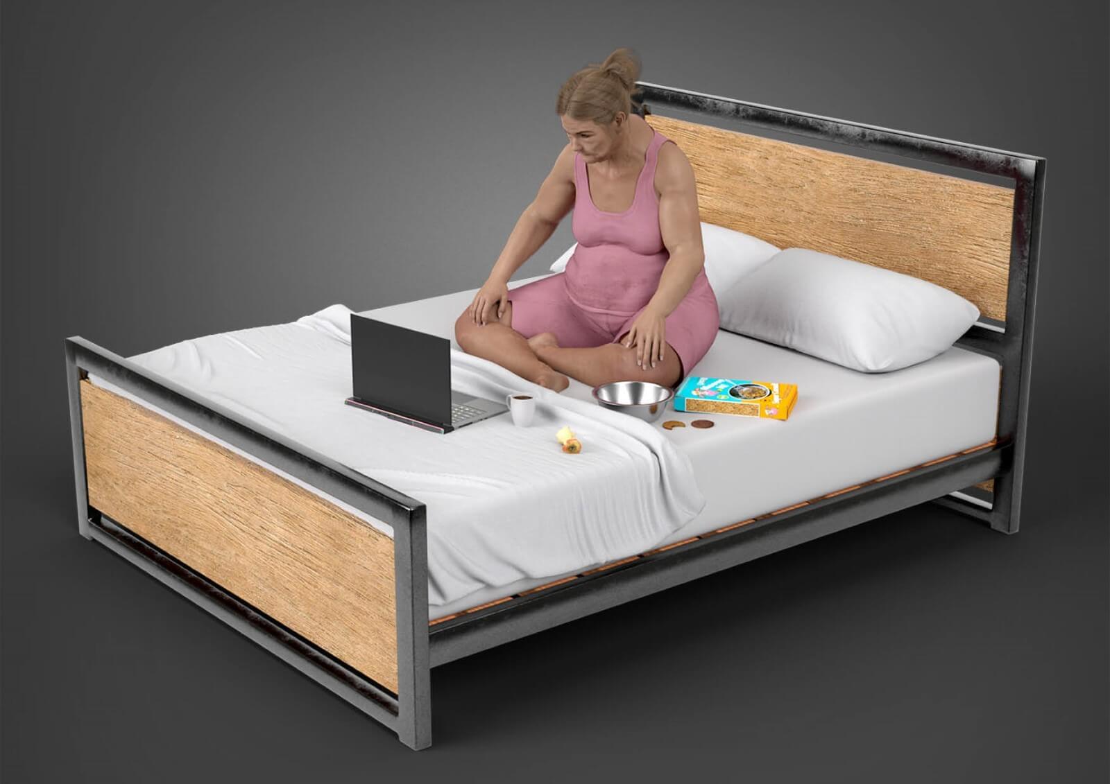 Computer projection of what remote workers could look like in the future.