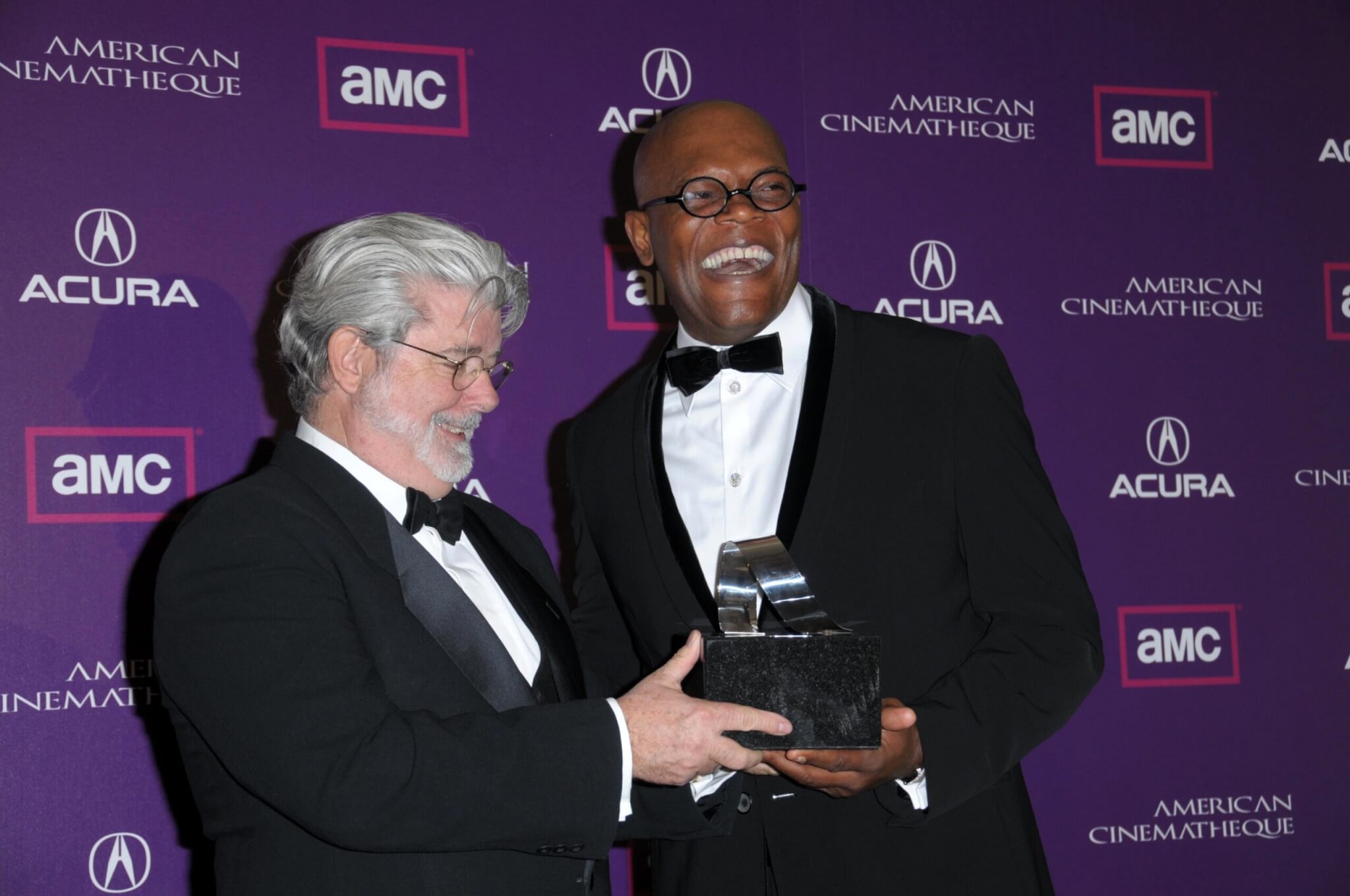 George Lucas and Samuel L. Jackson at the 23rd Annual American Cinematheque Awards