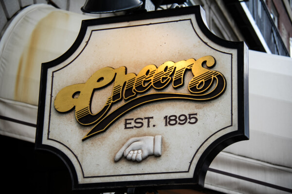 "Cheers" bar sign in Boston