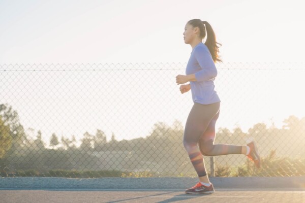 Woman jogging on a sunny day